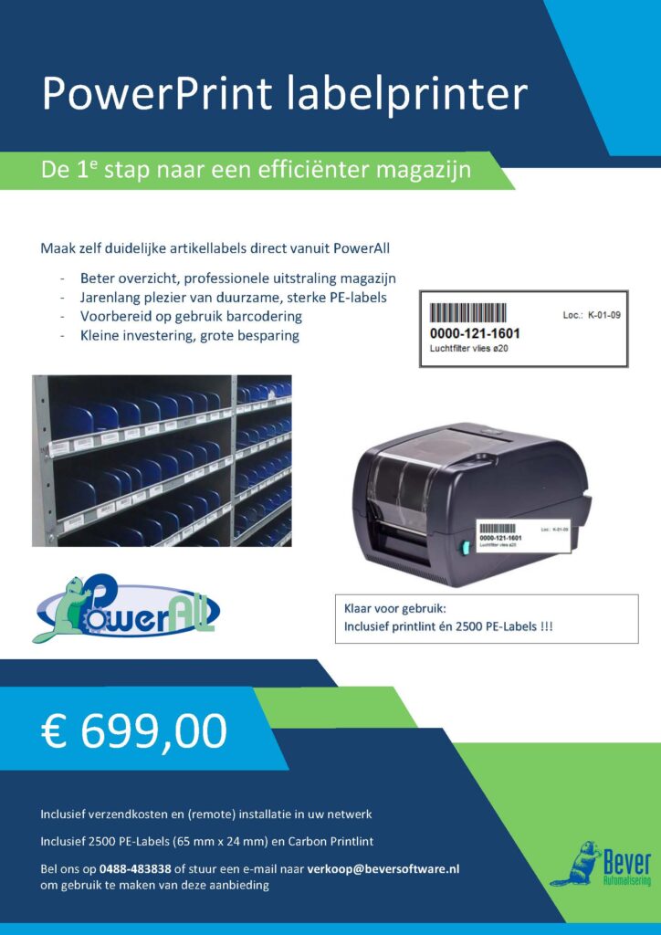 Powerprint labelprinter van Bever